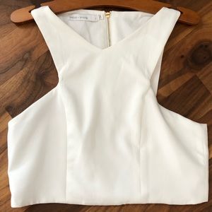 Bishop and Young zip back crop top